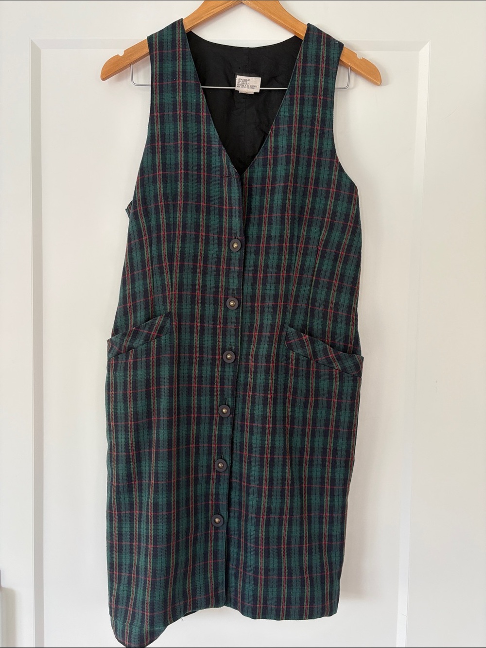 Vintage 80s 90s Plaid Sleeveless Dress by Incite **PLEASE READ DESCRIPTION**